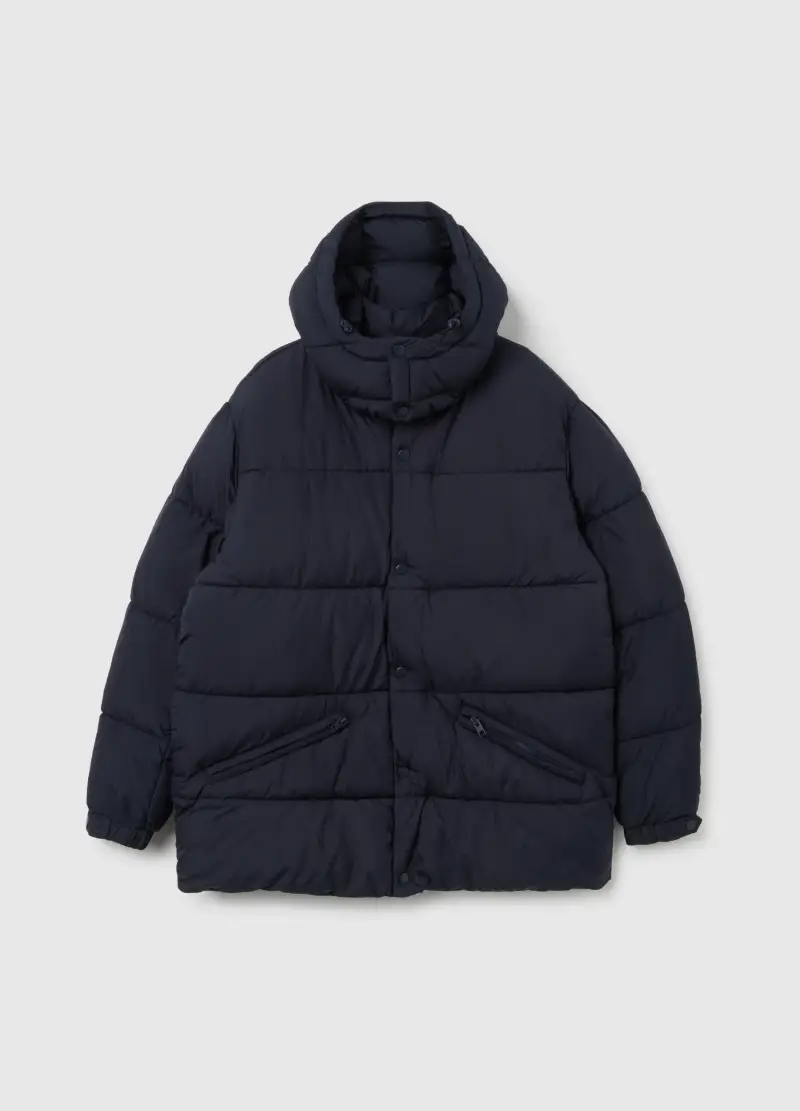 Giubbotto Imbottito Blu Regular Fit Con Zip E Bottoni, Uomo, Blu