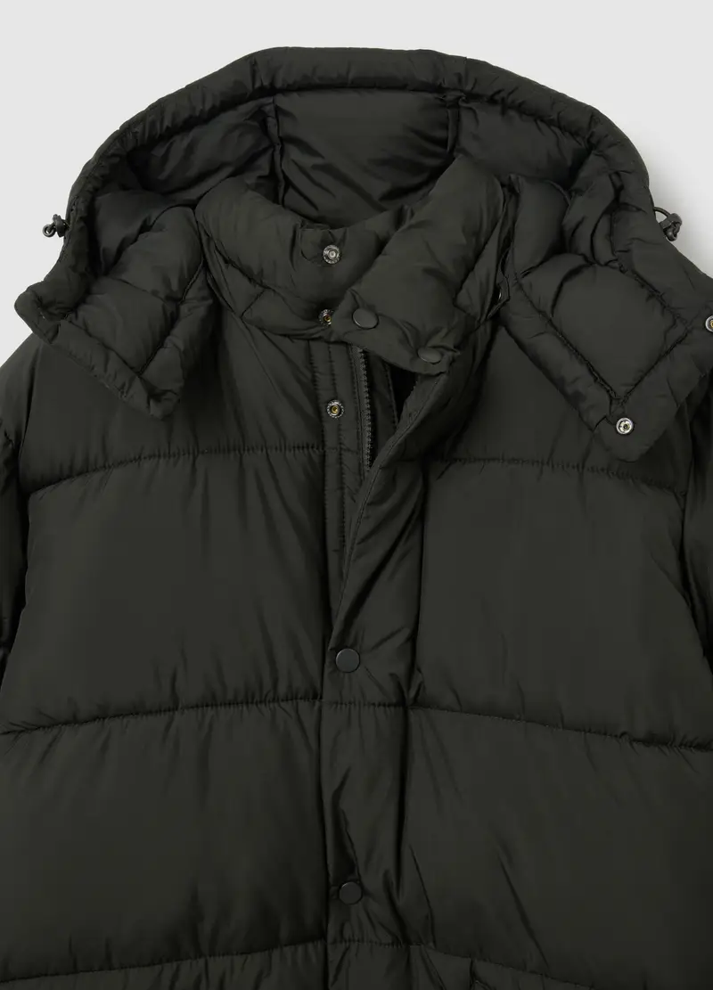 Giubbotto Imbottito Verde Regular Fit Con Zip E Bottoni, Uomo, Verde miniatura 2