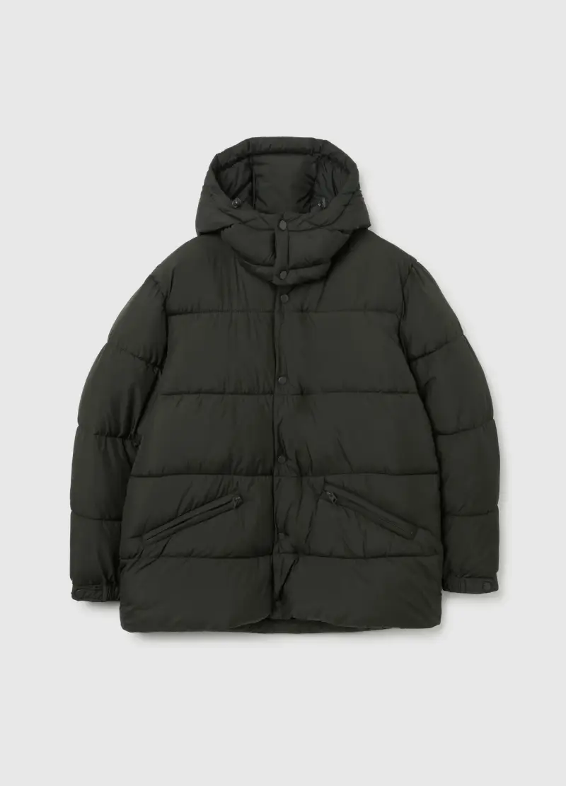 Giubbotto Imbottito Verde Regular Fit Con Zip E Bottoni, Uomo, Verde