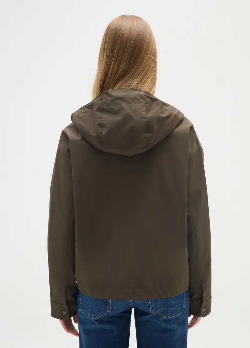 Giubbotto Impermeabile In Tessuto Marrone Regular Fit, Donna, Marrone miniatura 3