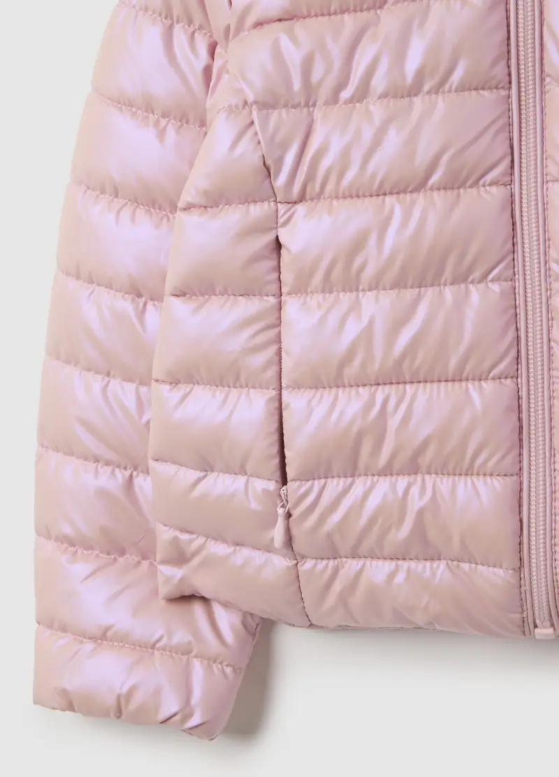 OVS, Giubbotto Viola Con Cappuccio Per Bambina, Viola, Taglia: 3-4 miniatura 2