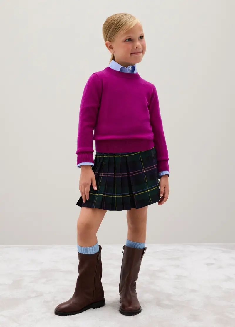 OVS, Gonna Da Ragazza In Misto Flanella Multicolor Regular Fit, Bambina, Multicolor, Taglia: 4