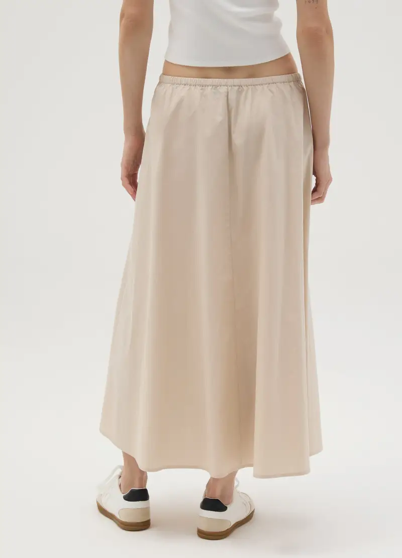 OVS, Gonna Lunga Da Donna In Puro Cotone Beige, Beige, Taglia: XS miniatura 3