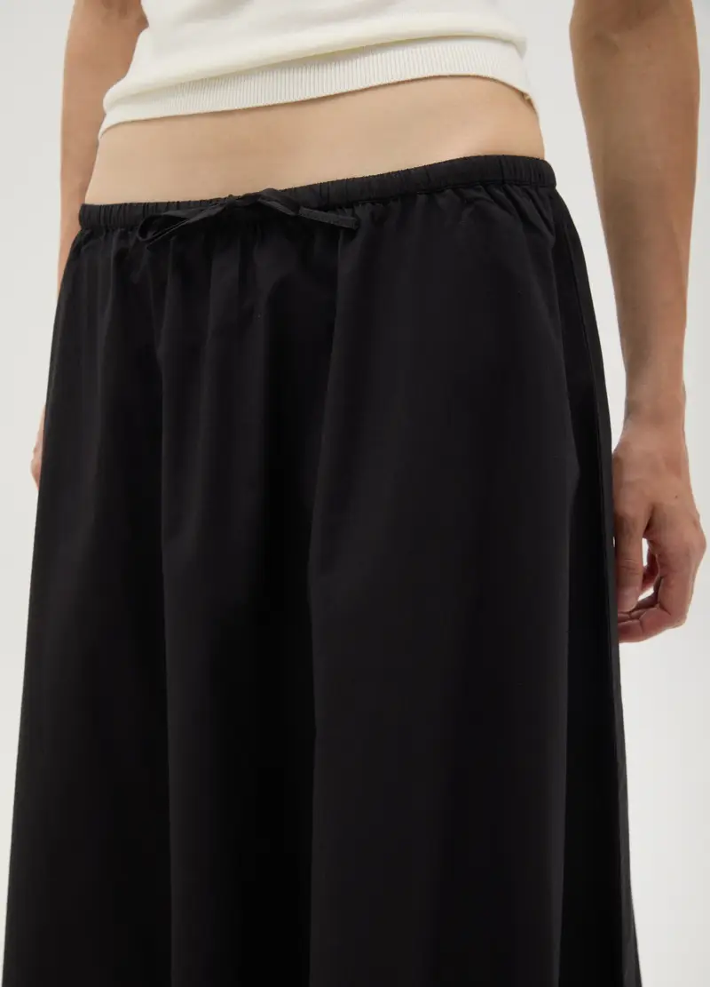 OVS, Gonna Lunga Da Donna In Puro Cotone Nera, Nero, Taglia: XS miniatura 2