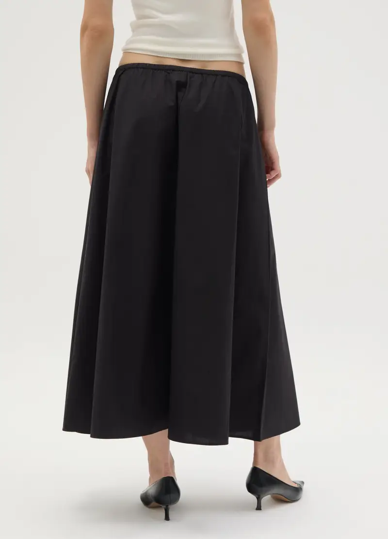 OVS, Gonna Lunga Da Donna In Puro Cotone Nera, Nero, Taglia: XS miniatura 3