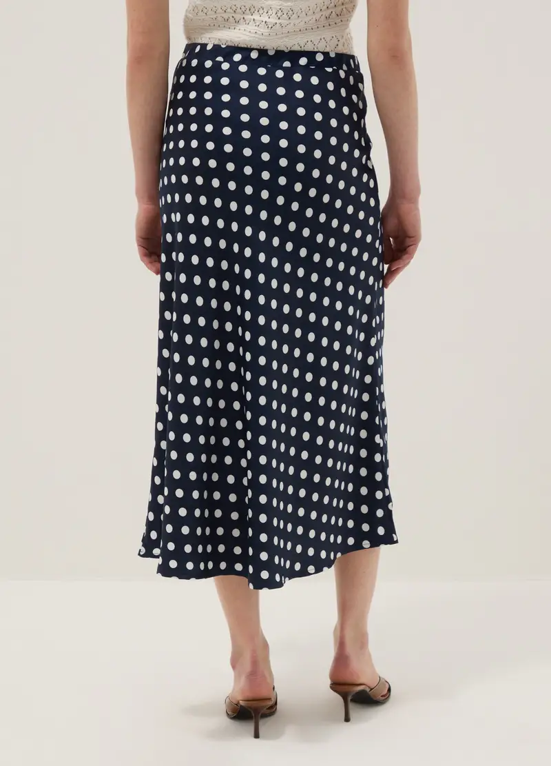 Gonna Lunga In Puro Cotone A Pois Multicolor Regular Fit, Donna, Multicolor miniatura 3