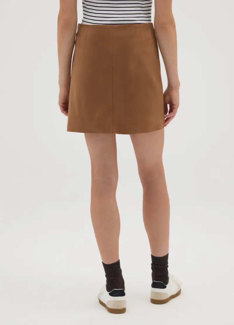 Gonna Mini Marrone, Donna, Marrone miniatura 3