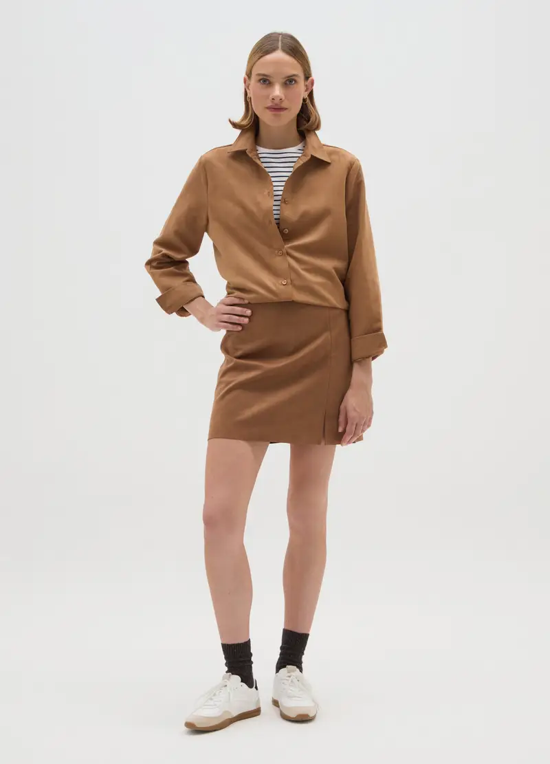 Gonna Mini Marrone, Donna, Marrone