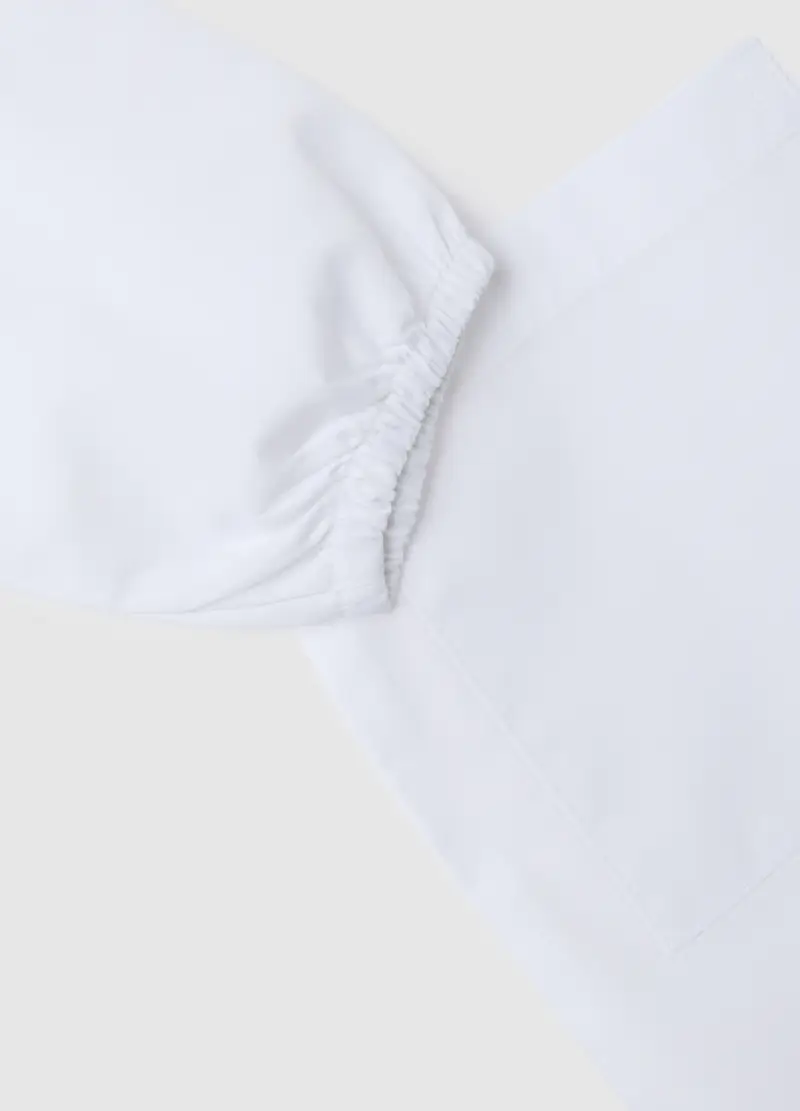 OVS, Grembiule Scolastico Da Bambino In Misto Cotone Bianco Con Ricamo, Bianco, Taglia: 2-3 miniatura 3