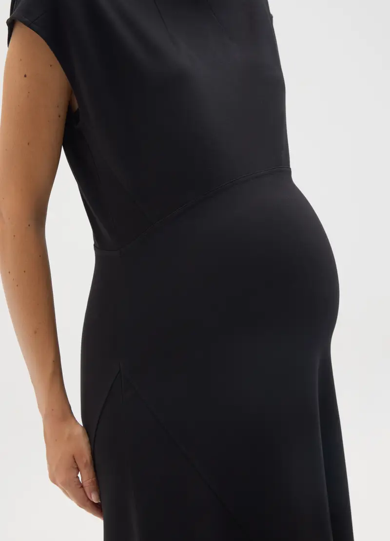 OVS, Abito Nero Premaman Collo Alto, Donna, Nero miniatura 3