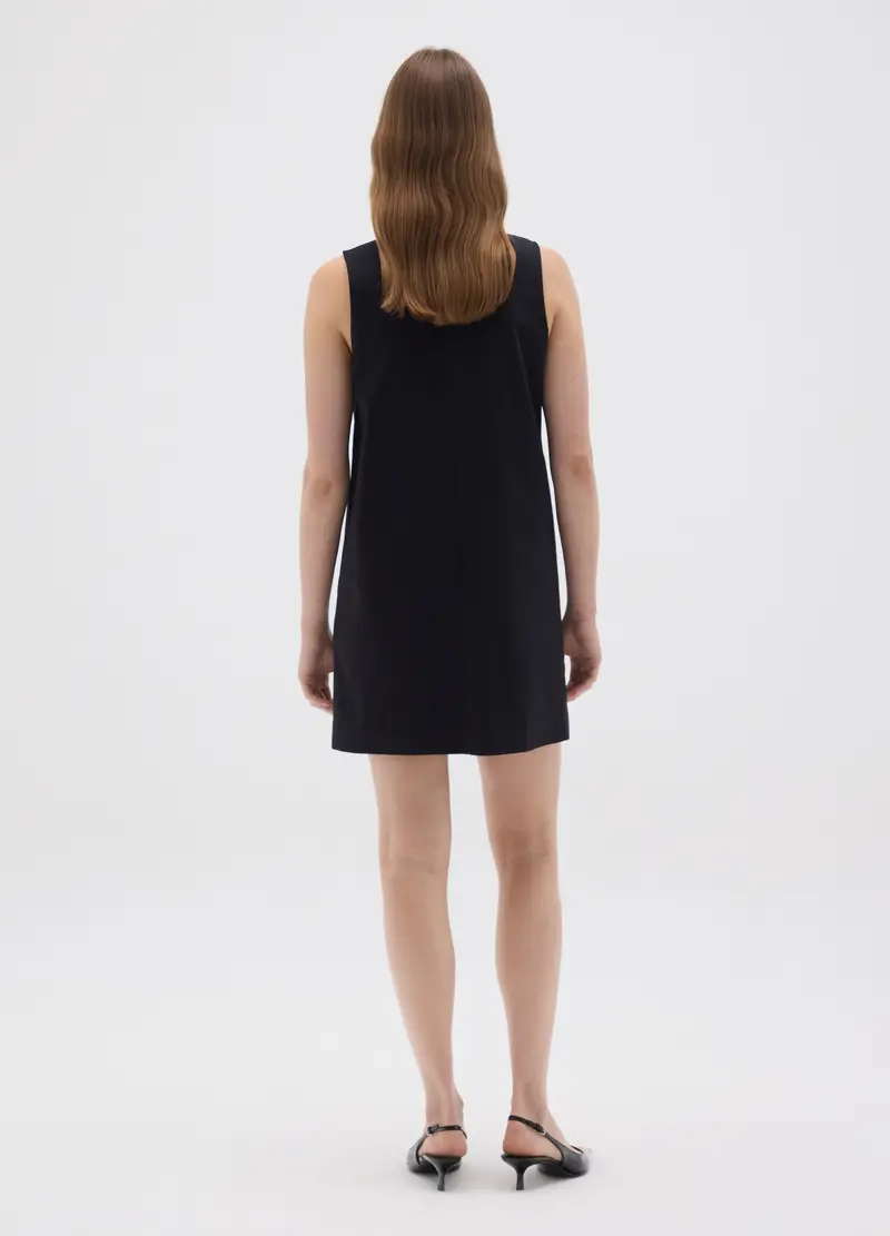 OVS, Abito Nero Senza Maniche Con Scollo Rotondo E Zip, Donna, Nero miniatura 3