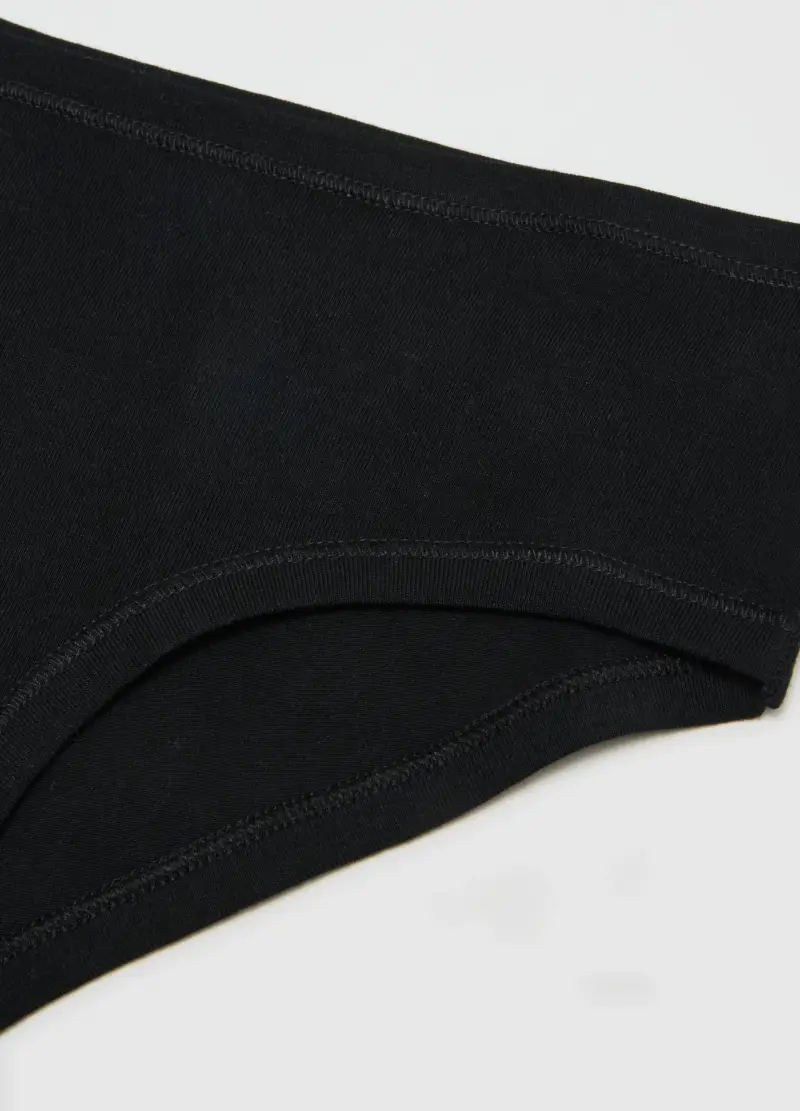 OVS, Baby Culotte Nere Da Ragazza In Cotone Elasticizzato Regular Fit, Unisex, Nero miniatura 3