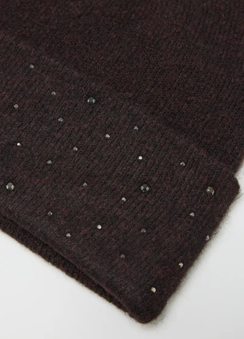 OVS, Berretto In Misto Lana Marrone Con Lavorazione A Maglia, Donna, Marrone miniatura 2