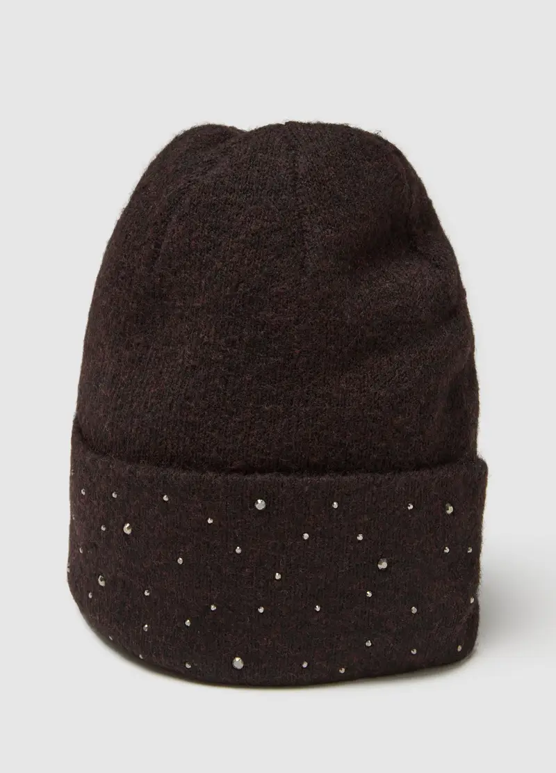 OVS, Berretto In Misto Lana Marrone Con Lavorazione A Maglia, Donna, Marrone miniatura 3