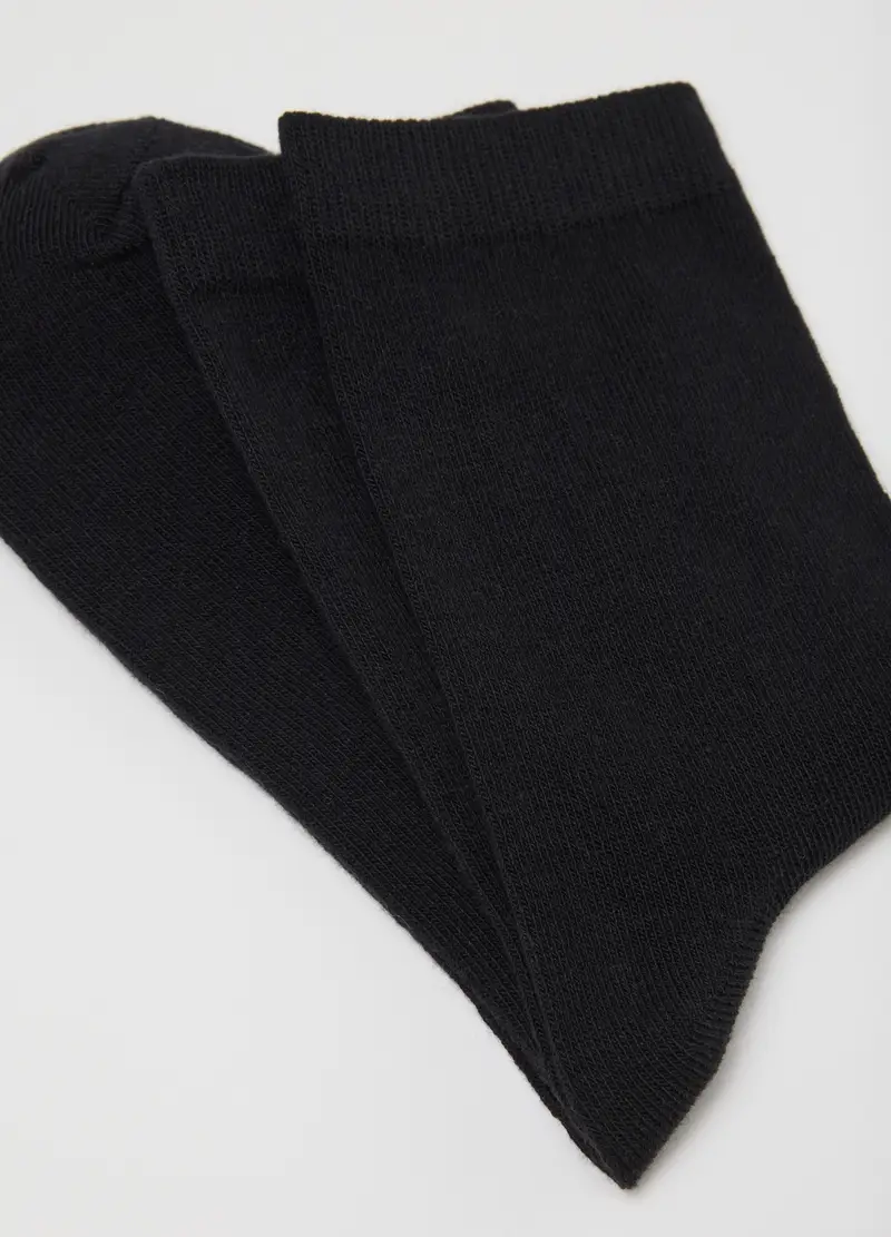 OVS, Bipack Calzini In Misto Cotone Nero Elasticizzati, Donna, Nero miniatura 3