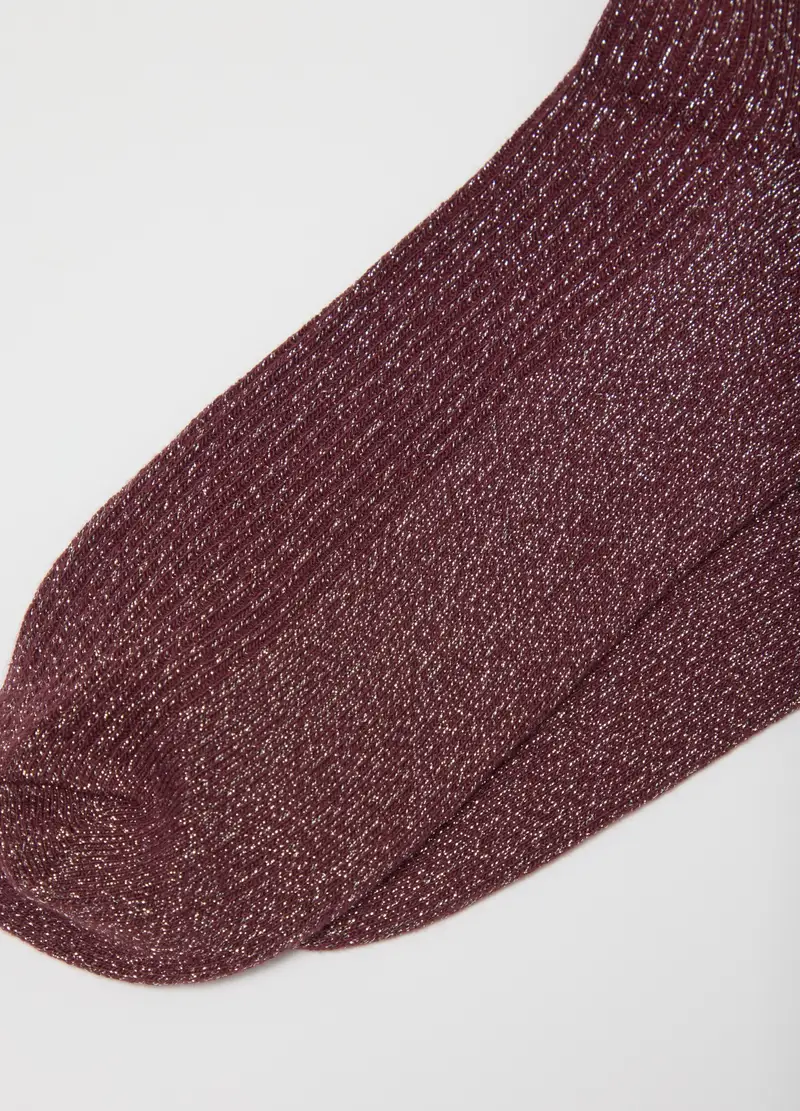 OVS, Bipack Calzini In Misto Cotone Rosso Elasticizzati, Donna, Rosso miniatura 2