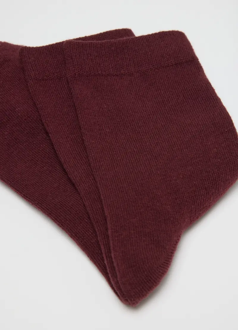 OVS, Bipack Calzini In Misto Cotone Rosso Elasticizzati, Donna, Rosso miniatura 3