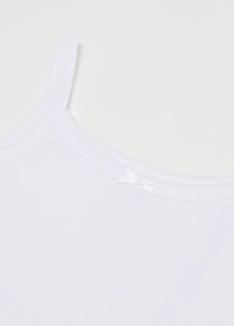 OVS, Bipack Canottiere Bianche Da Bambina In Puro Cotone Regular Fit, Unisex, Bianco miniatura 3
