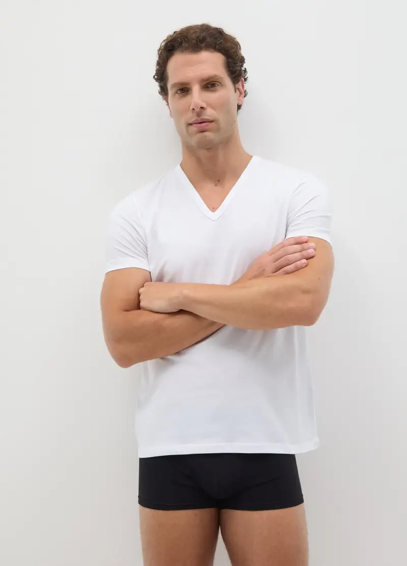 OVS, Bipack Magliette Da Uomo In Puro Cotone Bianche Regular Fit, Bianco