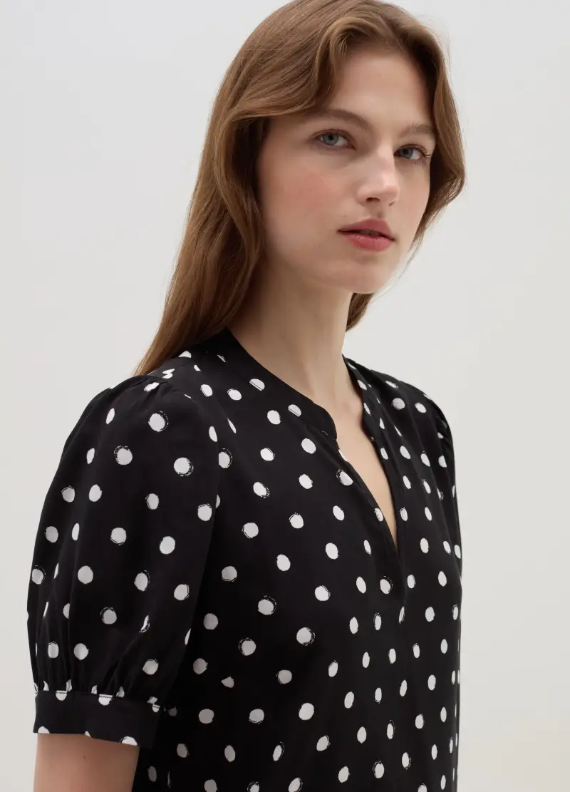 OVS , Blusa In Fantasia Con Scollo A V, Donna, Multicolor