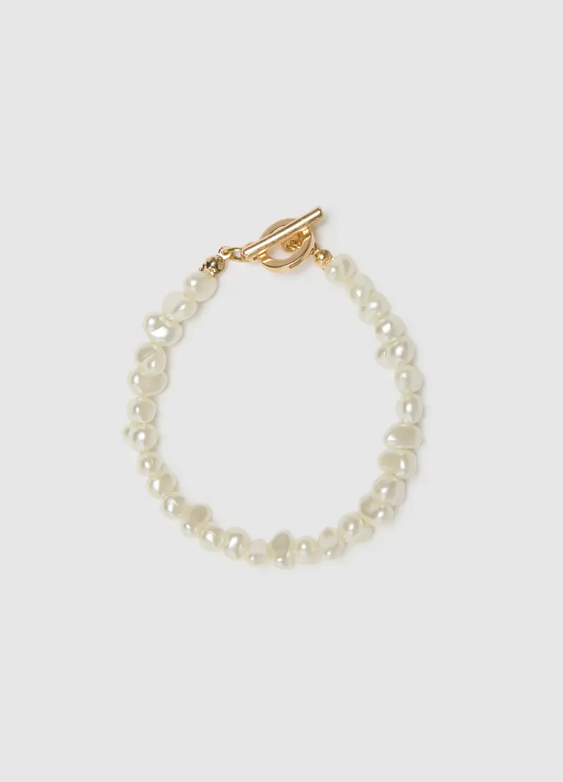 OVS , Braccialetto Bianco Con Perle, Donna, Multicolor