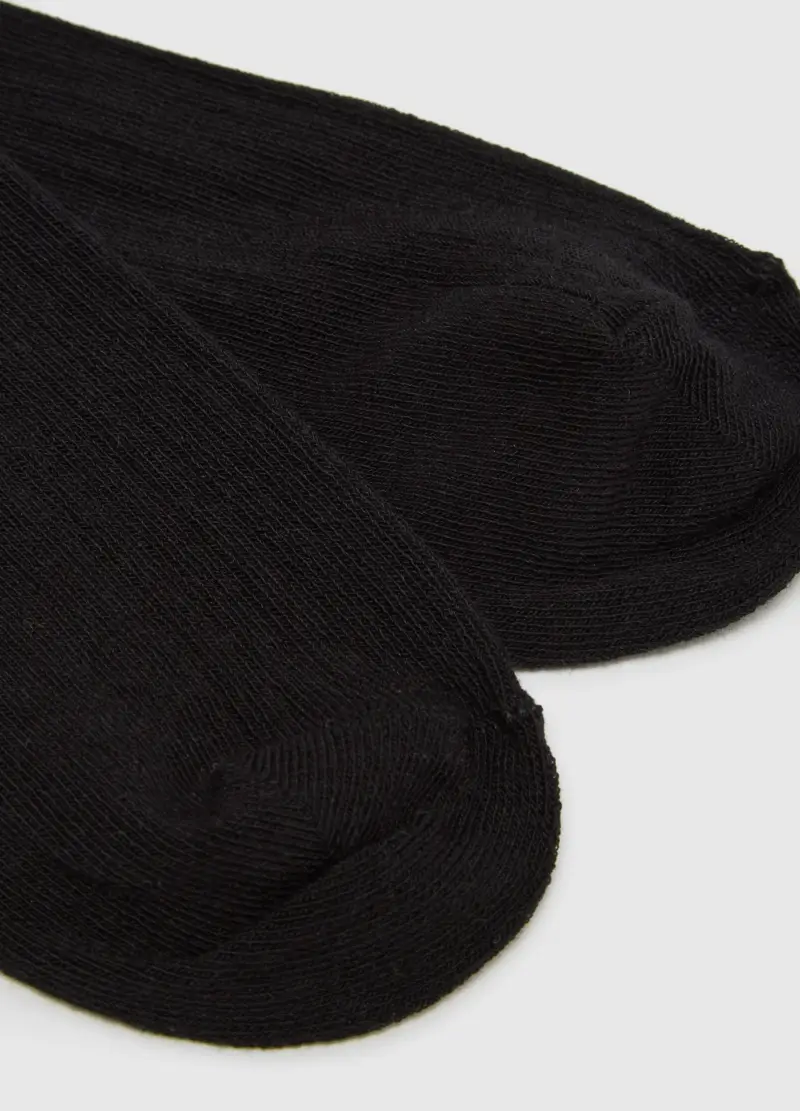 OVS, Calzini In Misto Cotone Neri Elasticizzati Con Cuore, Donna, Nero miniatura 2