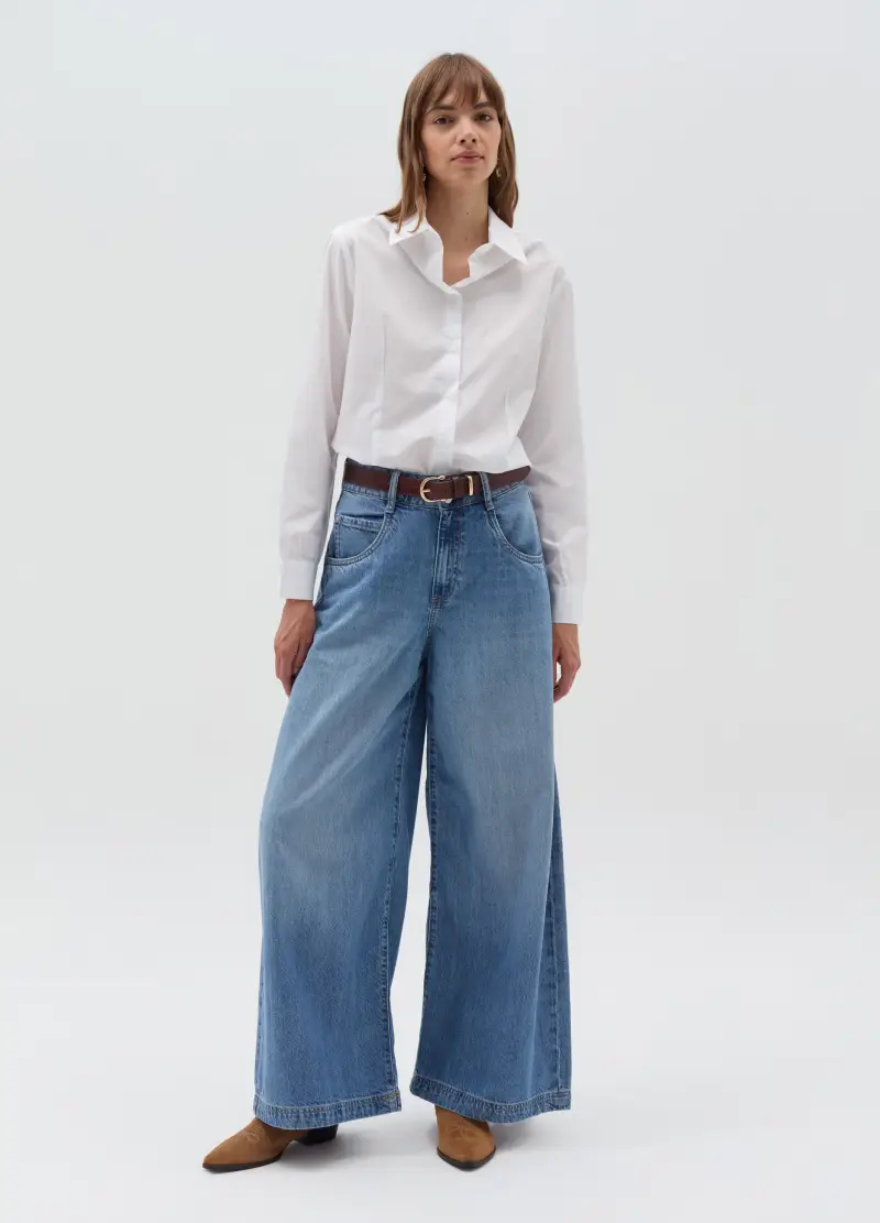 OVS, Camicia Con Pinces Laterali, Donna, Bianco miniatura 2