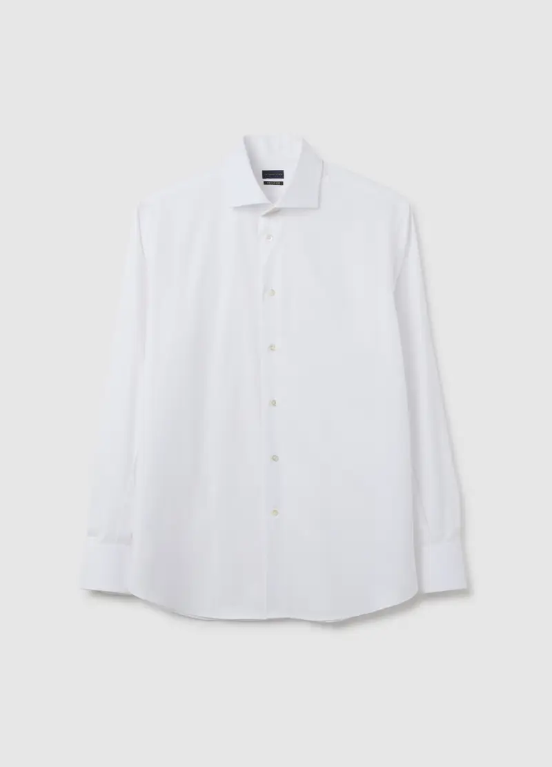 OVS , Camicia Da Uomo In Puro Cotone Bianca Regular Fit, Bianco