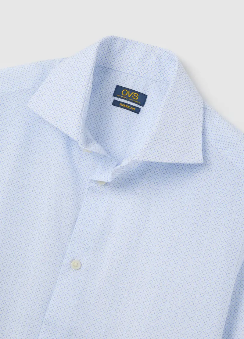 OVS, Camicia In Cotone Elasticizzato Azzurra Regular Fit, Uomo, Multicolor miniatura 2