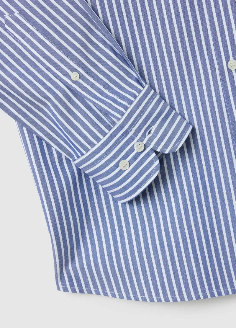 OVS, Camicia In Misto Cotone Blu Regular Fit, Uomo, Multicolor miniatura 2