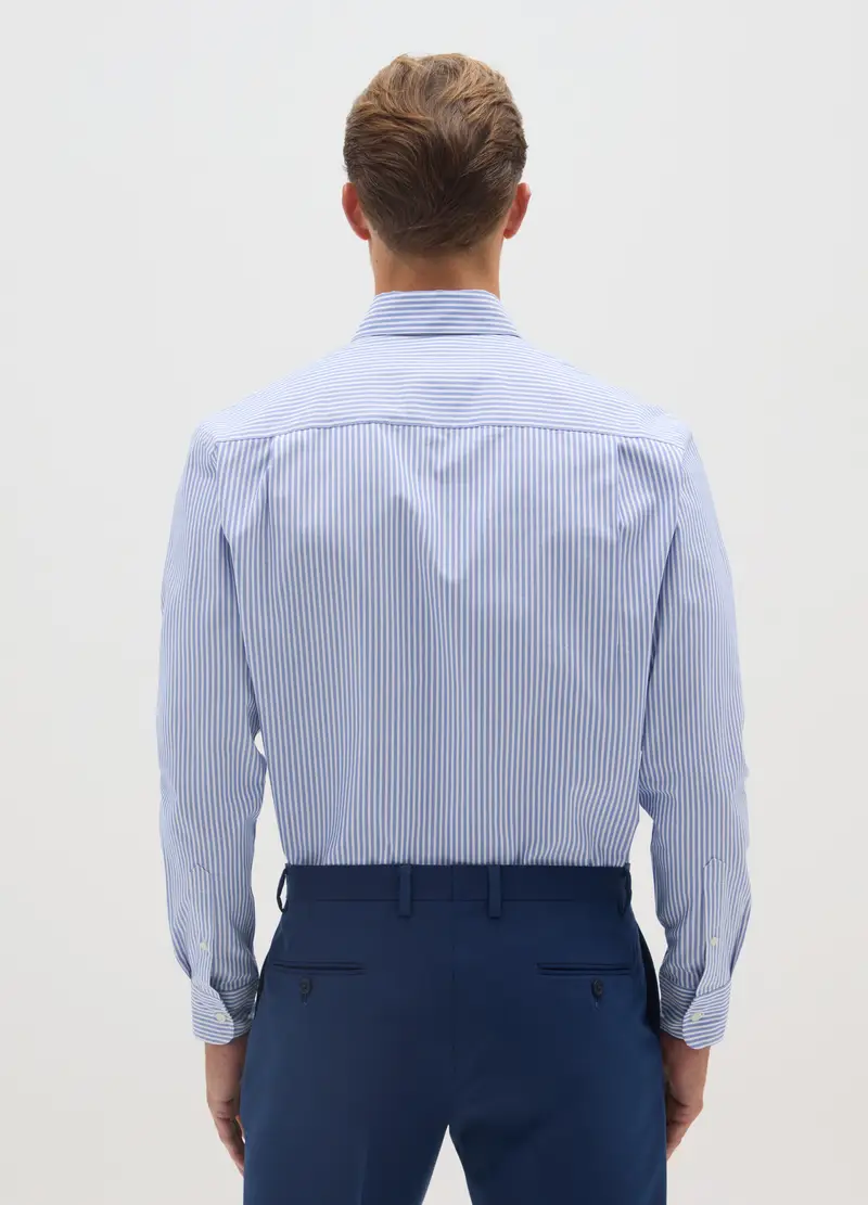 OVS, Camicia In Misto Cotone Multicolor A Righe Easy Iron, Uomo, Multicolor miniatura 3