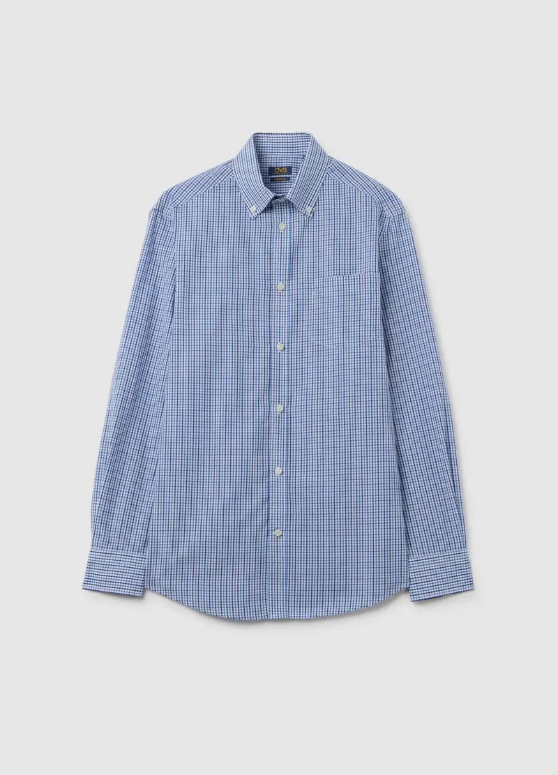 OVS , Camicia In Misto Cotone Multicolor Regular Fit, Uomo, Multicolor
