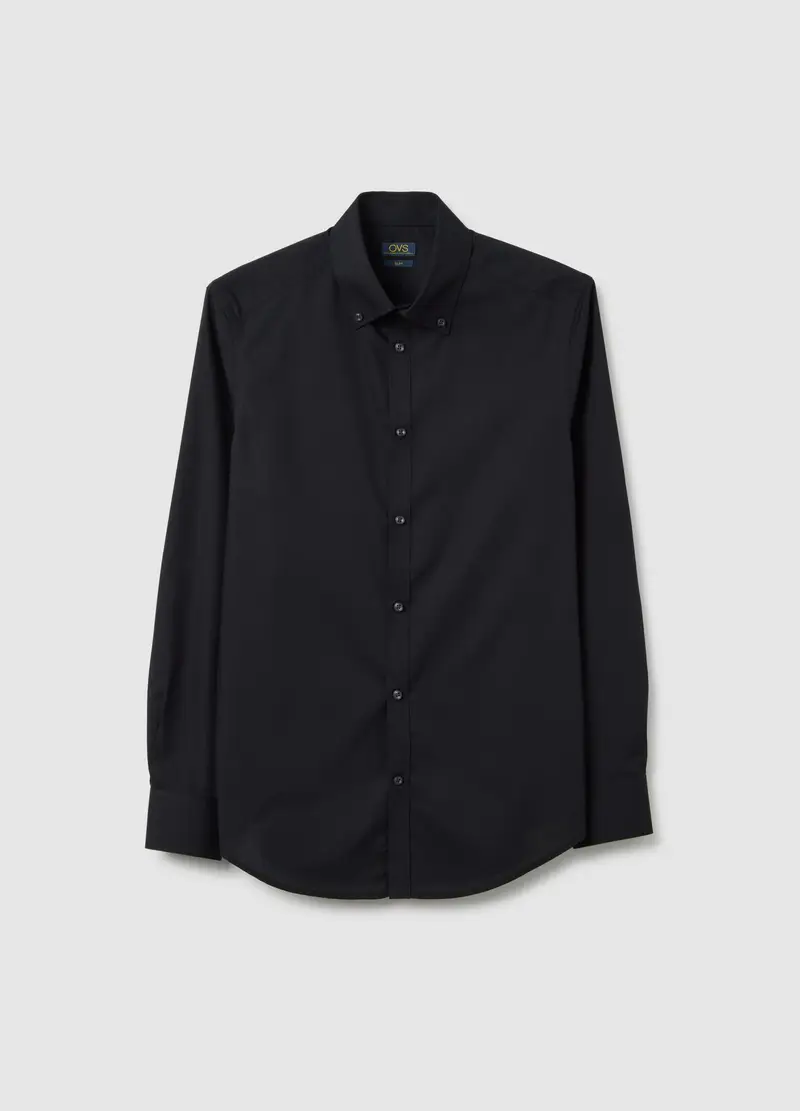 OVS , Camicia Nero Slim Fit, Uomo, Nero