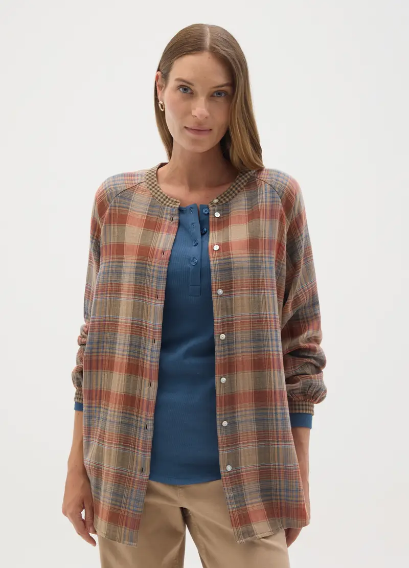 OVS, Camicia Premaman Fantasia Check Multicolor, Donna, Multicolor miniatura 2