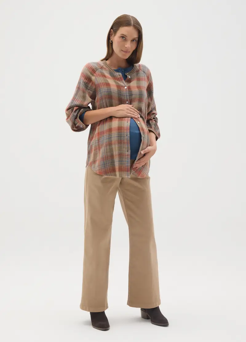 OVS , Camicia Premaman Fantasia Check Multicolor, Donna, Multicolor