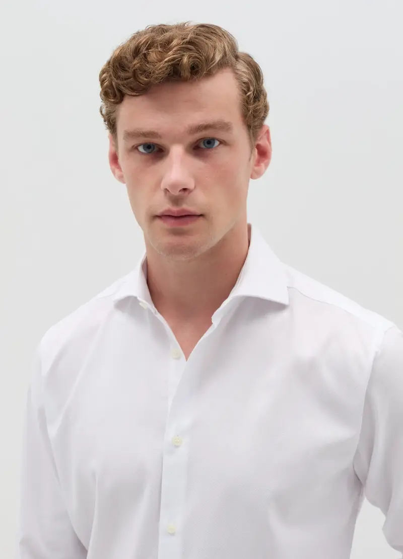 OVS, Camicia Regular Fit Easy Iron, Uomo, Bianco miniatura 2