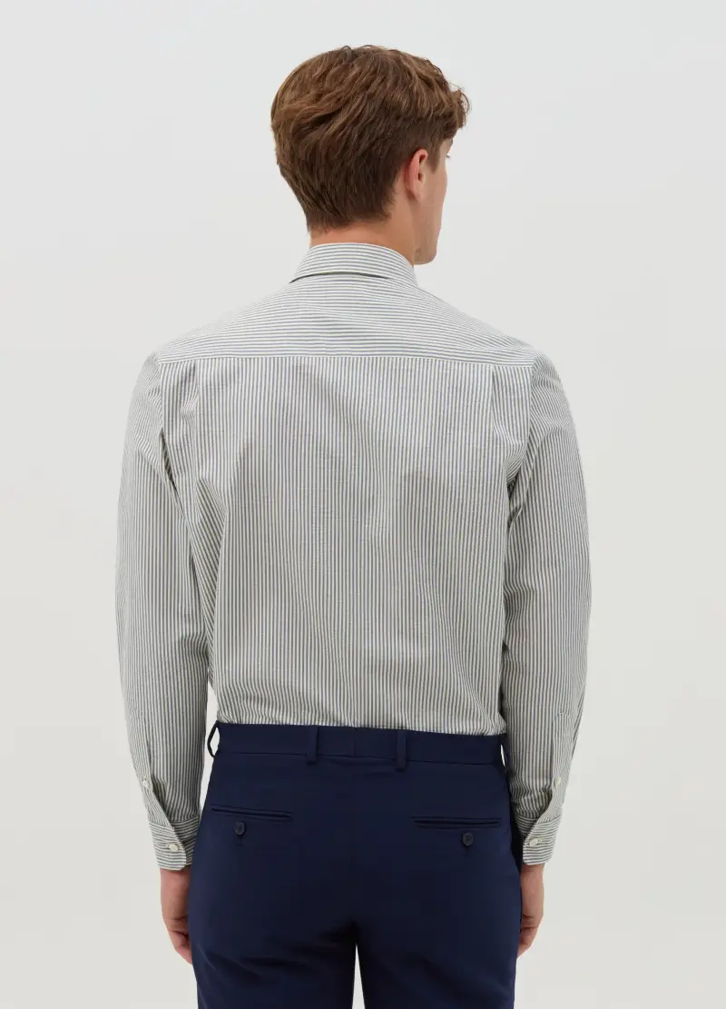 OVS, Camicia Regular Fit In Cotone A Righe, Uomo, Multicolor miniatura 2