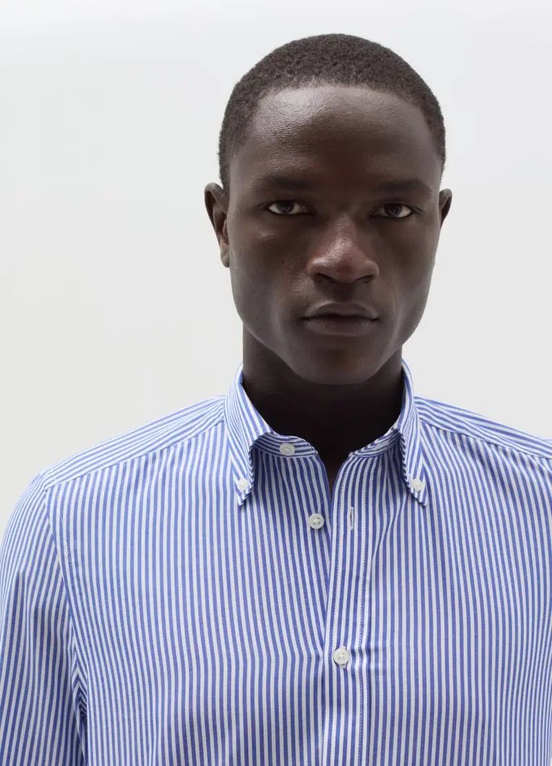 OVS, Camicia Slim Fit A Righe Button-down, Uomo, Multicolor miniatura 2