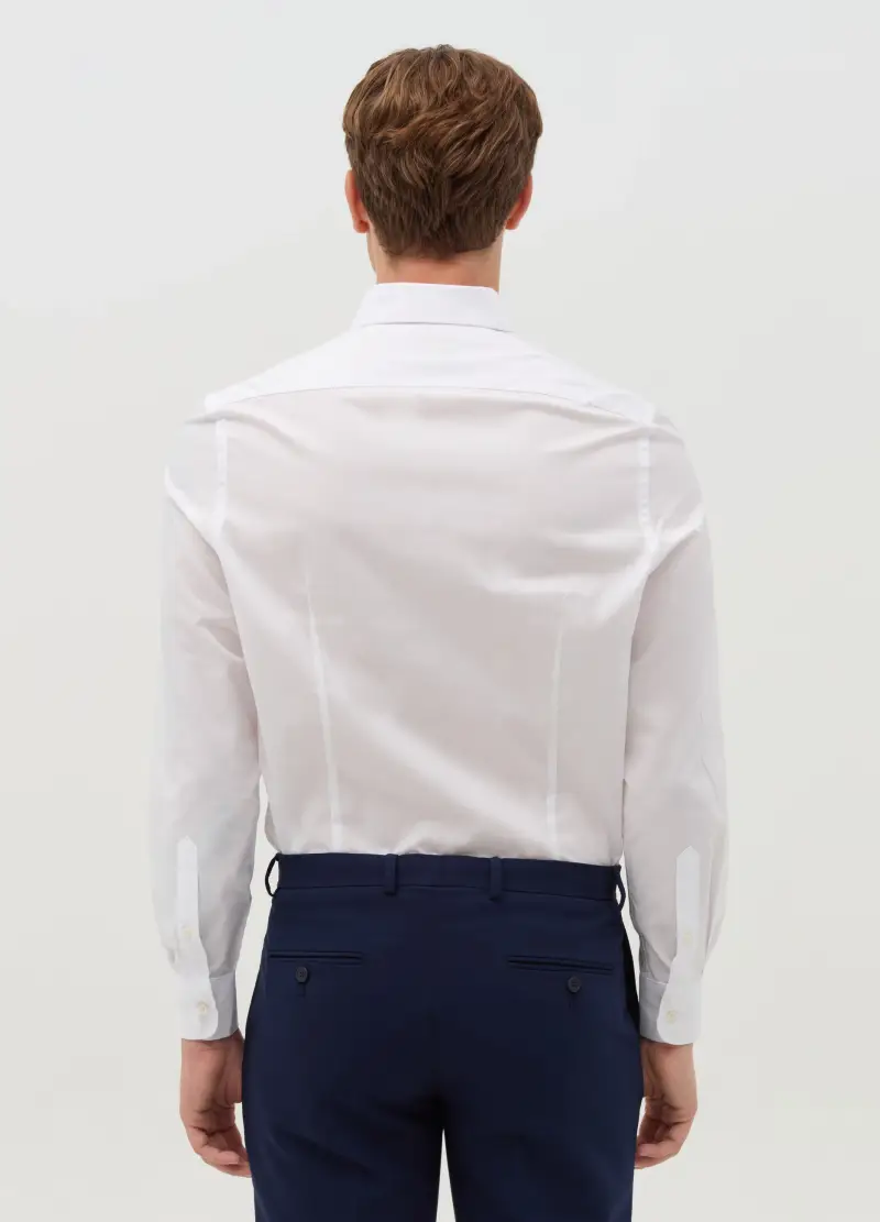 OVS, Camicia Slim Fit Button-down, Uomo, Bianco miniatura 2