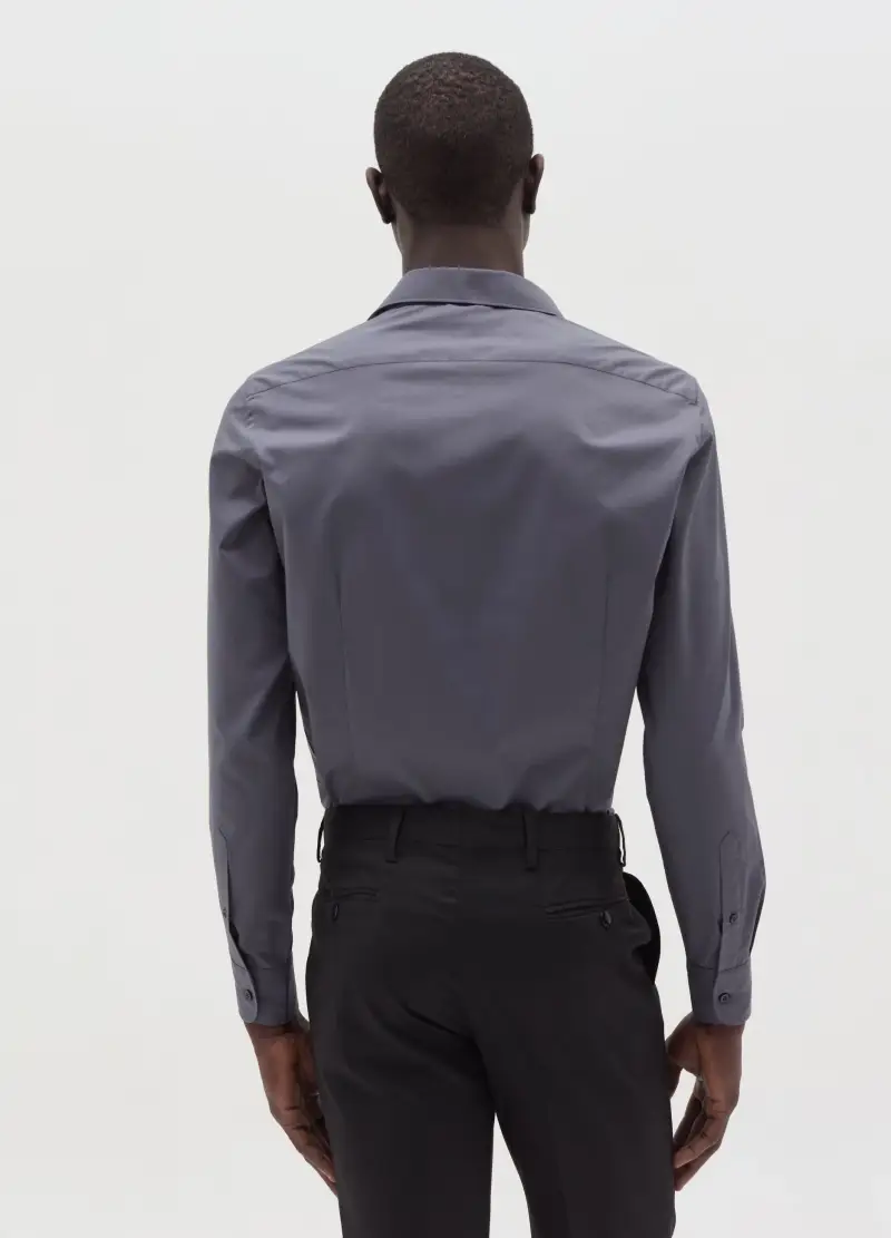 OVS, Camicia Slim Fit Colletto Alla Francese, Uomo, Grigio miniatura 3