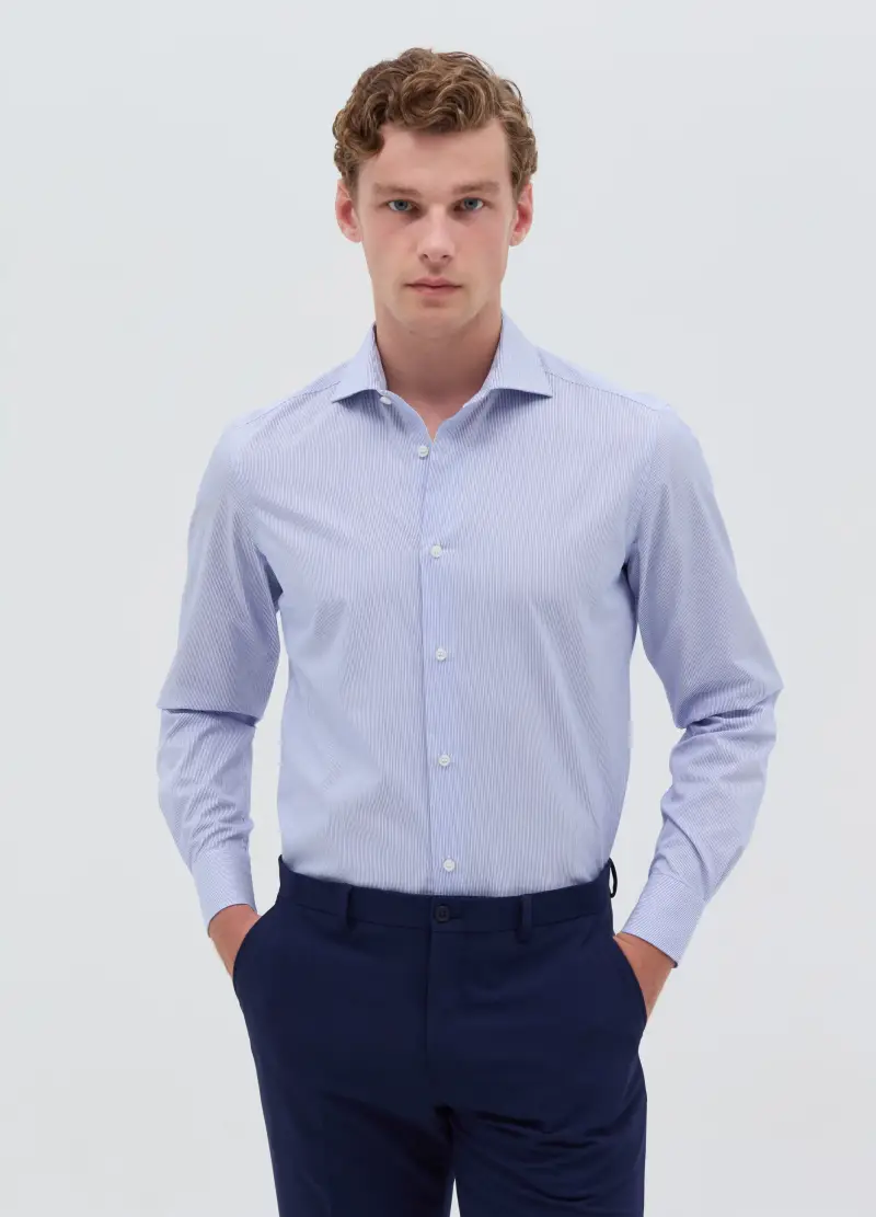 OVS , Camicia Slim Fit Easy Iron A Righe Sottili, Uomo, Multicolor