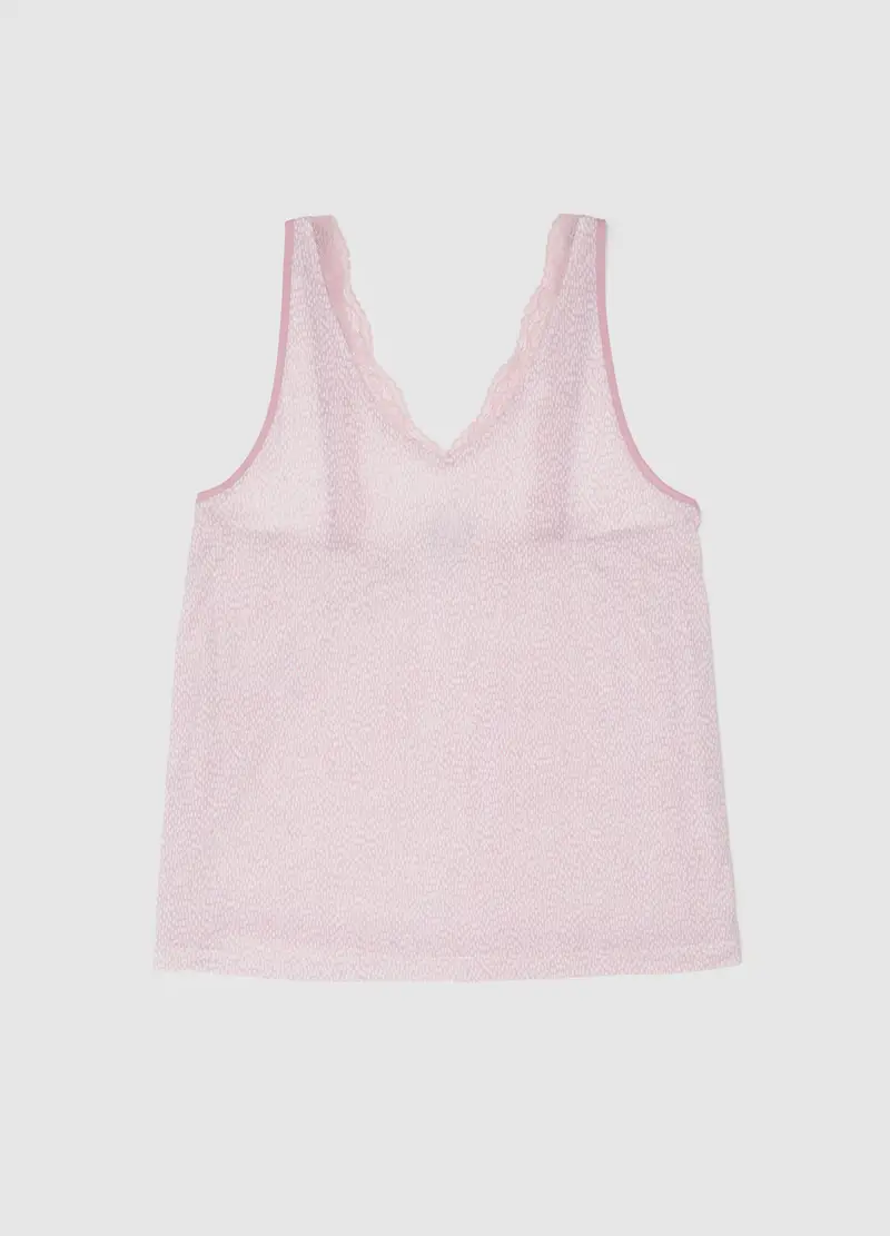 OVS , Canotta In Puro Viscosa Rosa Regular Fit, Donna, Rosa