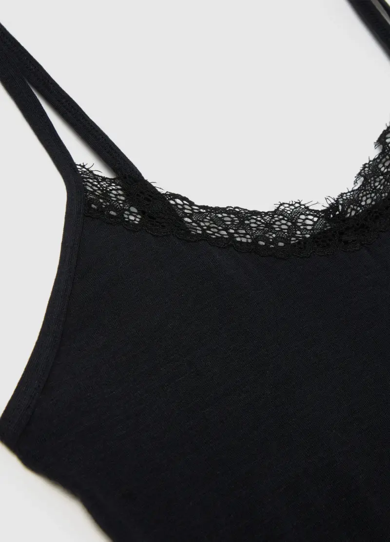 OVS, Canottiera Nera Regular Fit, Donna, Nero miniatura 2