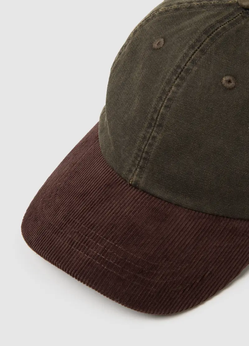 OVS, Cappello Marrone Da Baseball In Cotone, Uomo, Marrone miniatura 2