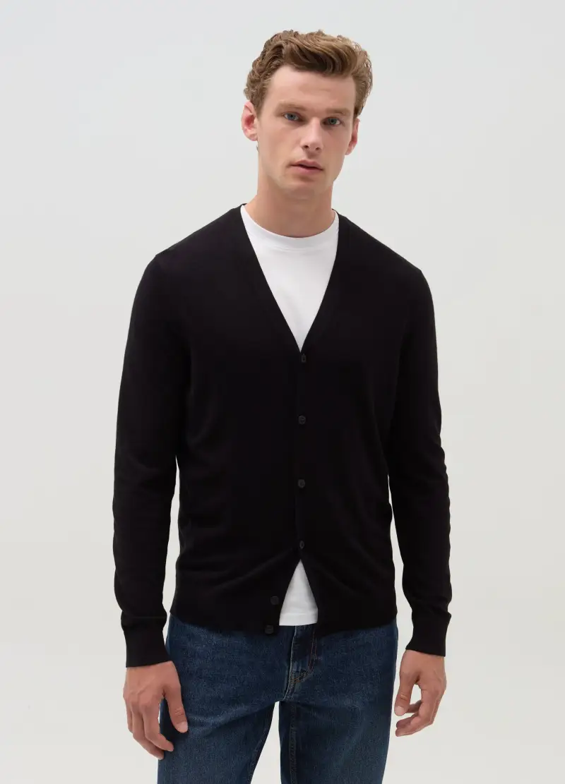 OVS HOUSEBRAND Cardigan Uomo Nero 2735007 miniatura 2