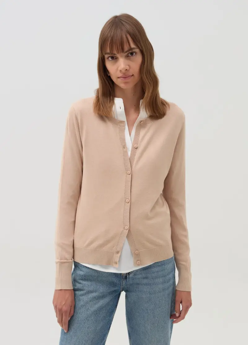OVS HOUSEBRAND Cardigan Donna Beige 2735358 miniatura 2