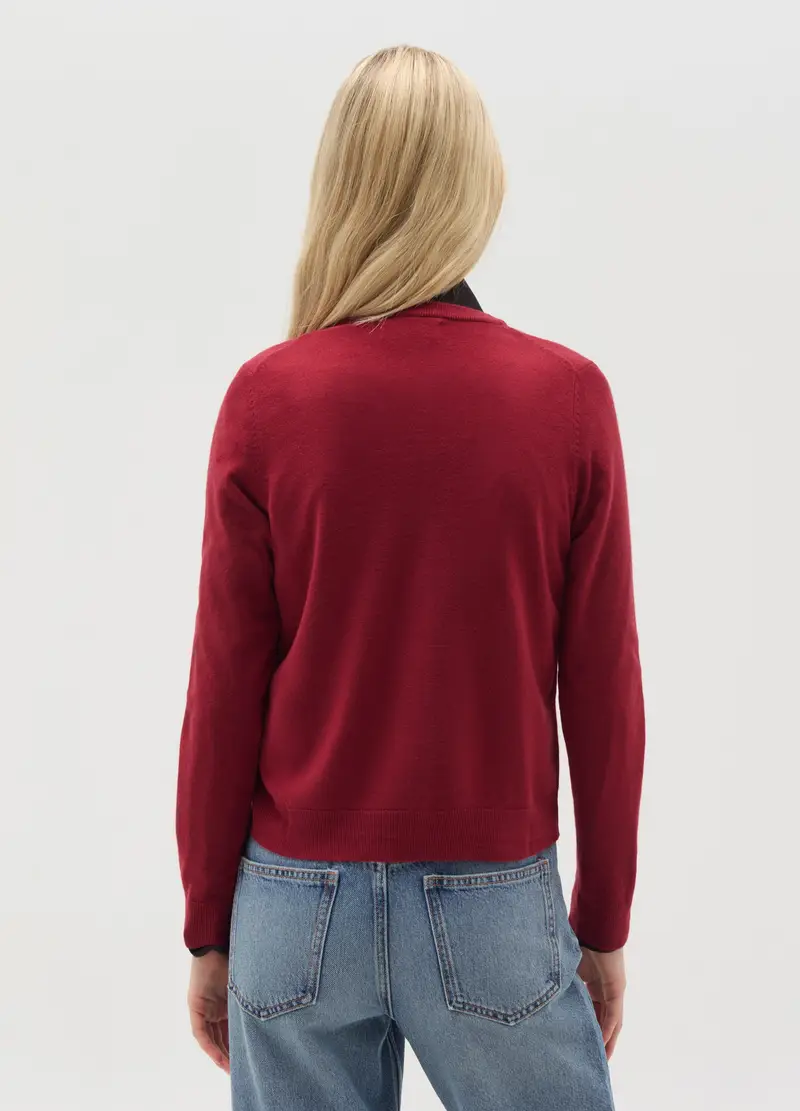 OVS HOUSEBRAND Cardigan Donna Rosso 2735926 miniatura 3