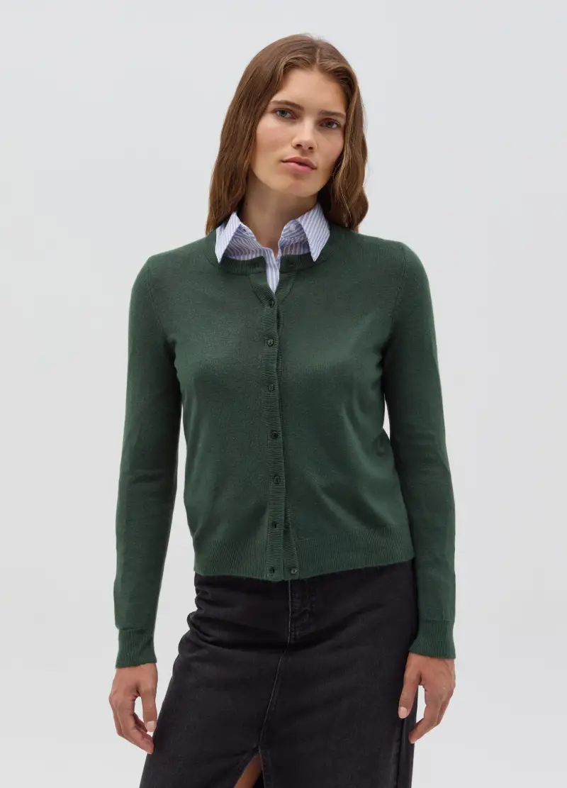 OVS HOUSEBRAND Cardigan Donna Verde 2736233 miniatura 2