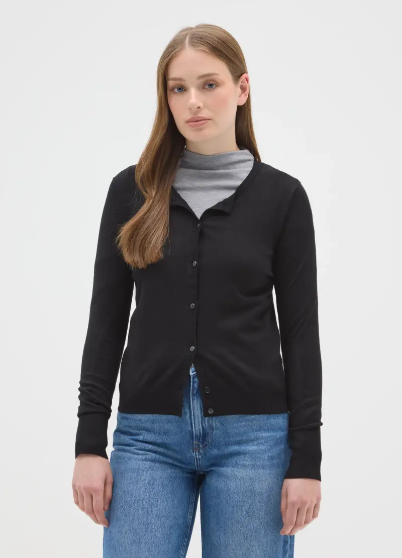 OVS HOUSEBRAND Cardigan Donna Nero 3844843 miniatura 2