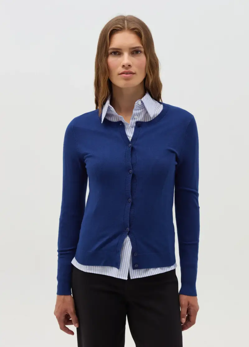 OVS HOUSEBRAND Cardigan Donna Blu 2736291 miniatura 2